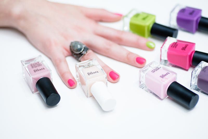 Colorful nail polish